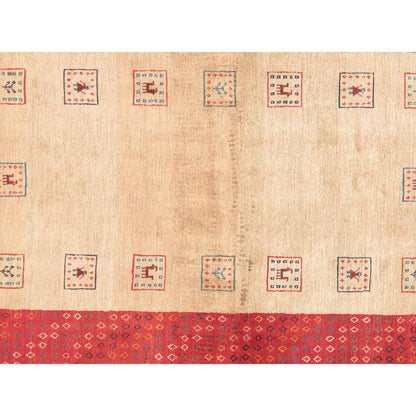 Tribal Hand-Knotted Lamb's Wool Area Rug