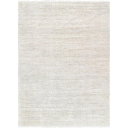 Transitional Hand-Knotted Bamboo Silk & Wool Area Rug