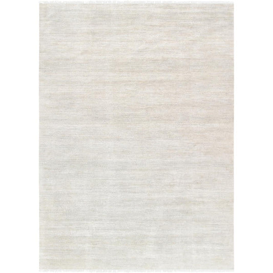 Transitional Hand-Knotted Bamboo Silk & Wool Area Rug
