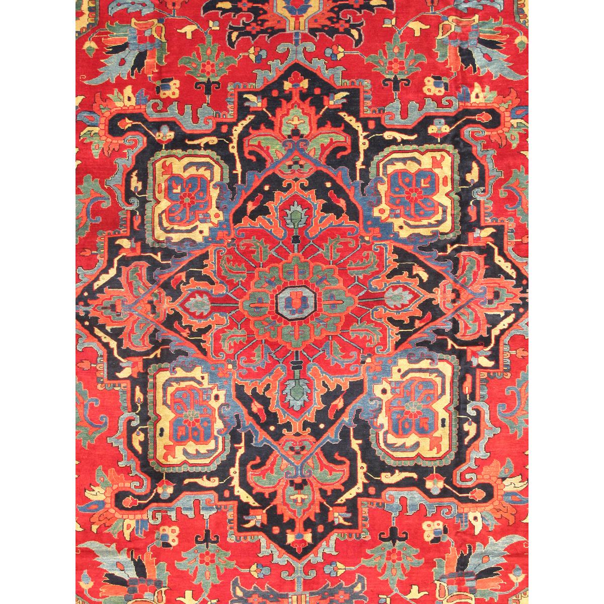 Azerbaijan Hand-Knotted Lamb's Wool Area Rug