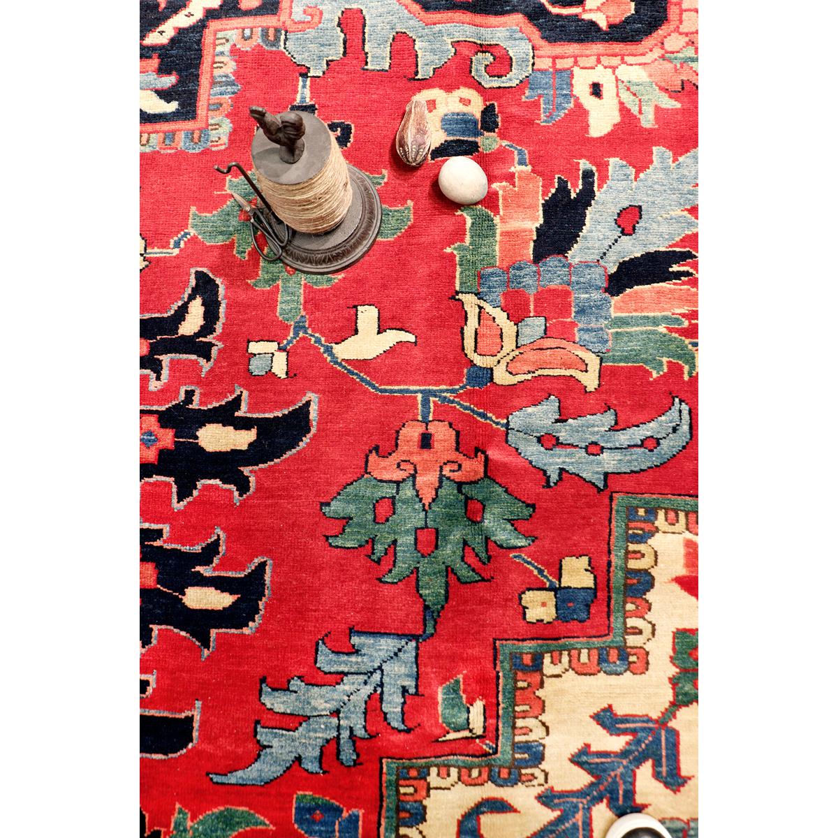 Azerbaijan Hand-Knotted Lamb's Wool Area Rug
