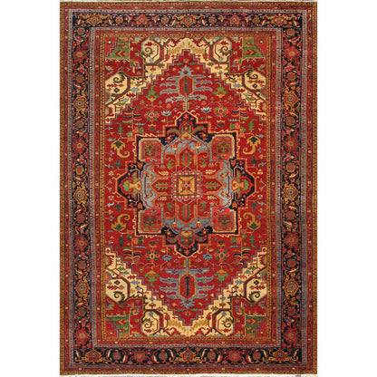 Azerbaijan Hand-Knotted Lamb's Wool Area Rug
