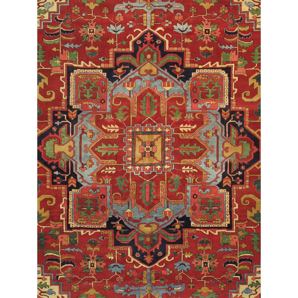 Azerbaijan Hand-Knotted Lamb's Wool Area Rug