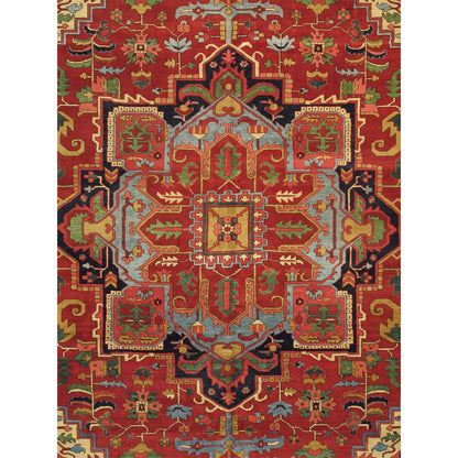 Azerbaijan Hand-Knotted Lamb's Wool Area Rug