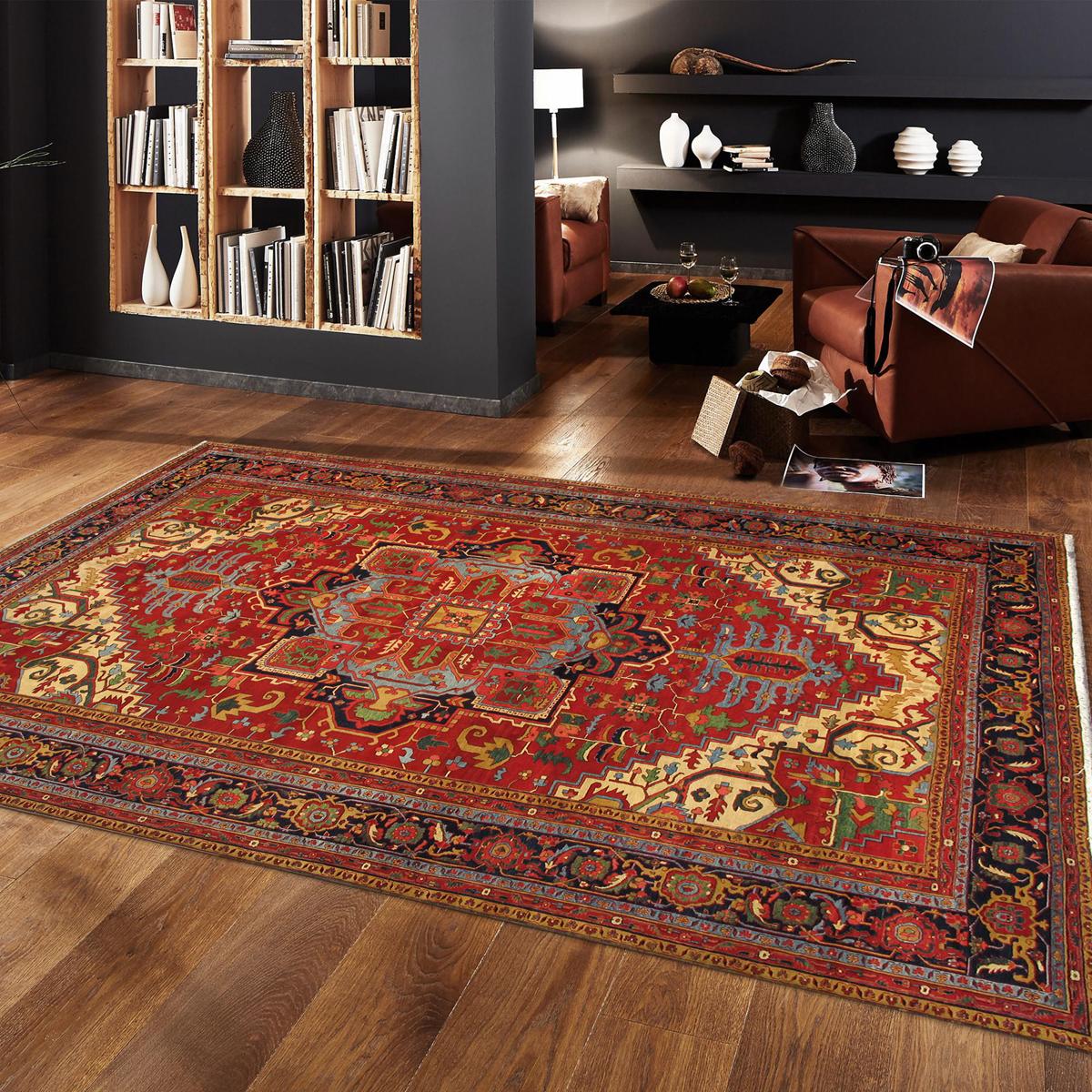 Azerbaijan Hand-Knotted Lamb's Wool Area Rug