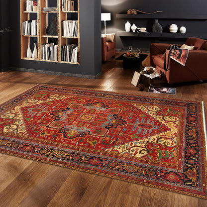 Azerbaijan Hand-Knotted Lamb's Wool Area Rug