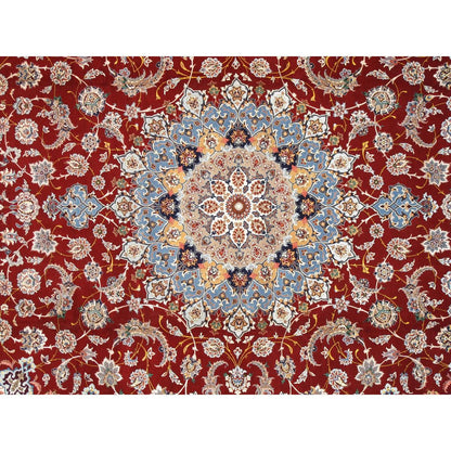 Azerbaijan Hand-Knotted Silk & Wool Area Rug