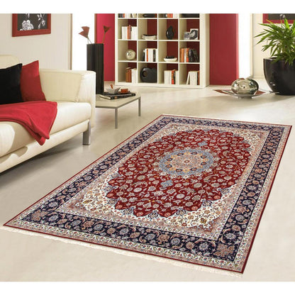 Azerbaijan Hand-Knotted Silk & Wool Area Rug