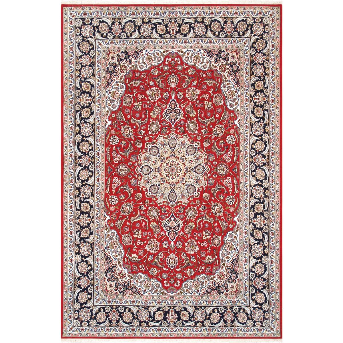 Azerbaijan Hand-Knotted Silk & Wool Area Rug