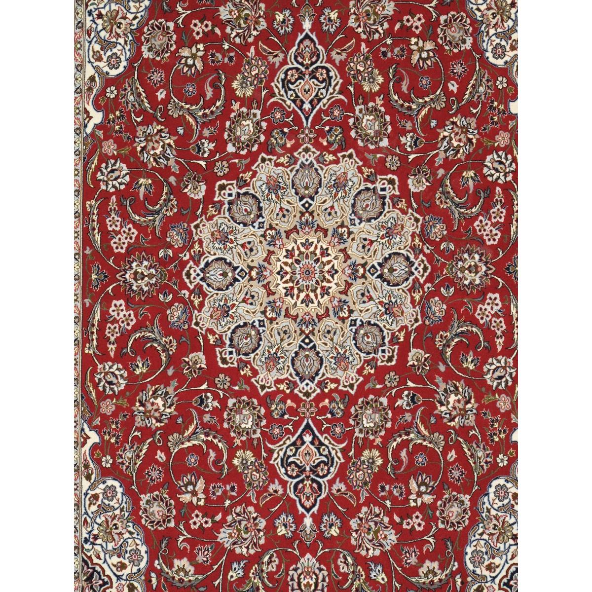 Azerbaijan Hand-Knotted Silk & Wool Area Rug