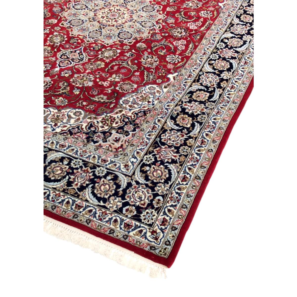 Azerbaijan Hand-Knotted Silk & Wool Area Rug