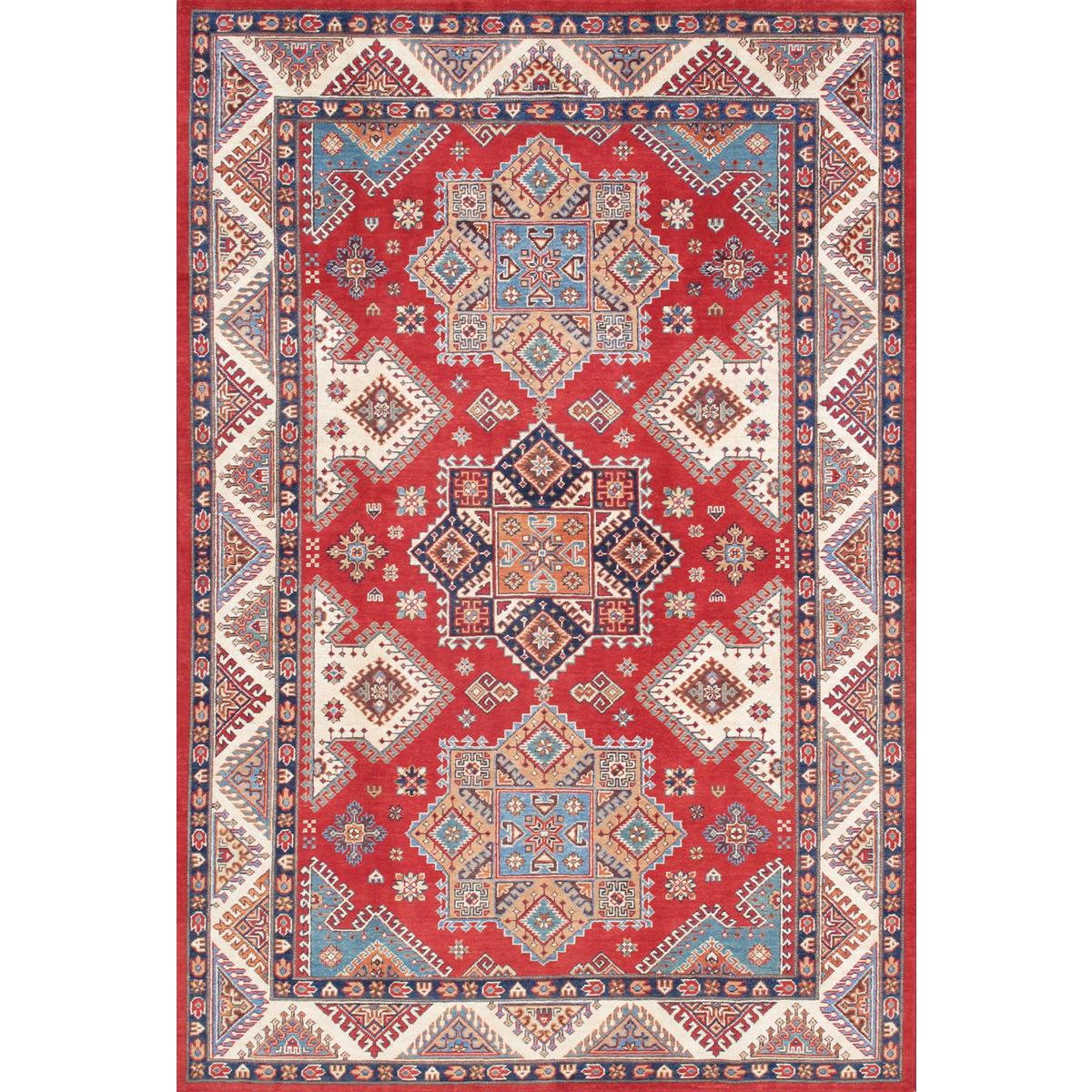 Tribal Hand-Knotted Wool Area Rug