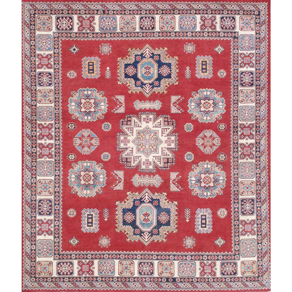 Tribal Hand-Knotted Wool Area Rug