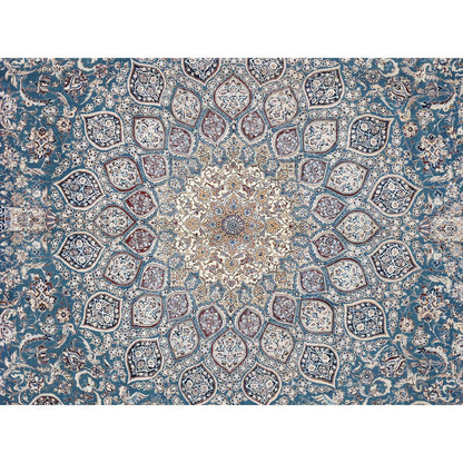 Azerbaijan Hand-Knotted Silk & Wool Area Rug