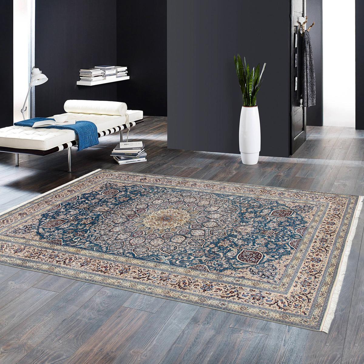 Azerbaijan Hand-Knotted Silk & Wool Area Rug
