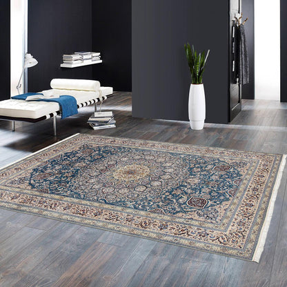Azerbaijan Hand-Knotted Silk & Wool Area Rug