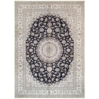 Azerbaijan Hand-Knotted Silk & Wool Area Rug