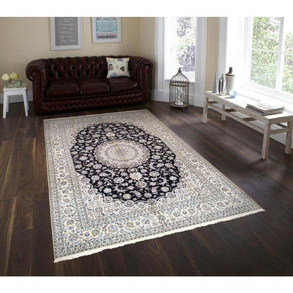 Azerbaijan Hand-Knotted Silk & Wool Area Rug
