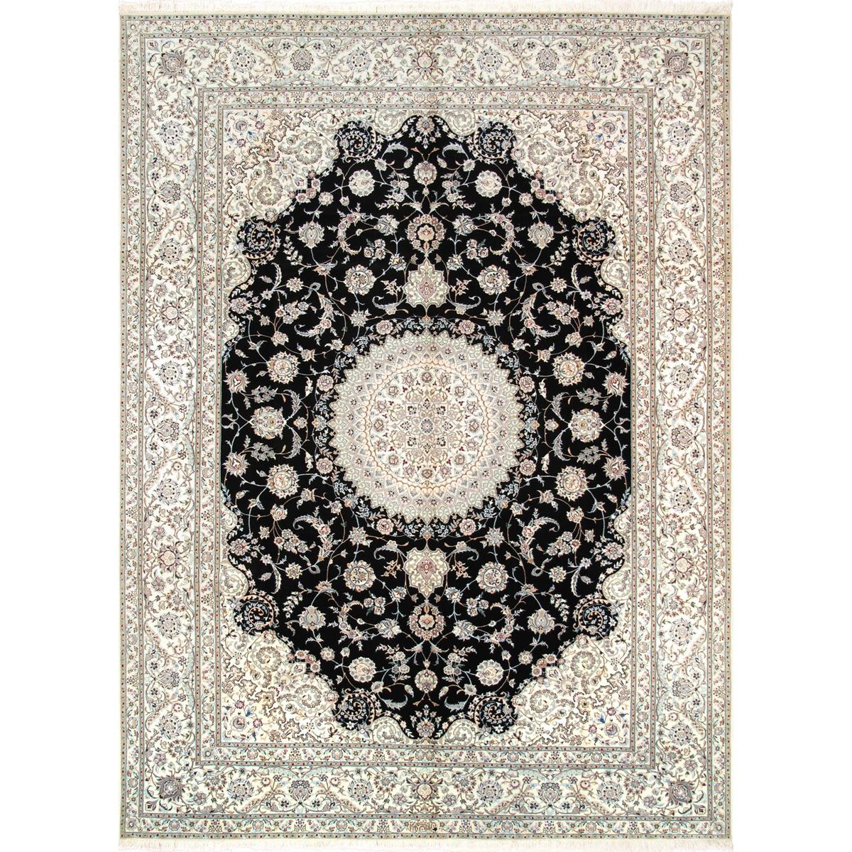 Azerbaijan Hand-Knotted Silk & Wool Area Rug