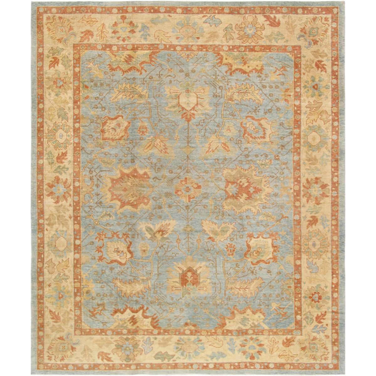 Oushak Hand-Knotted Lamb's Wool Area Rug