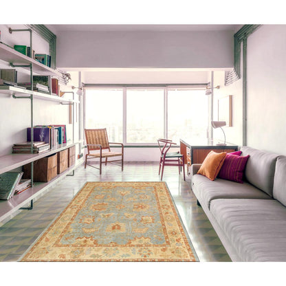 Oushak Hand-Knotted Lamb's Wool Area Rug