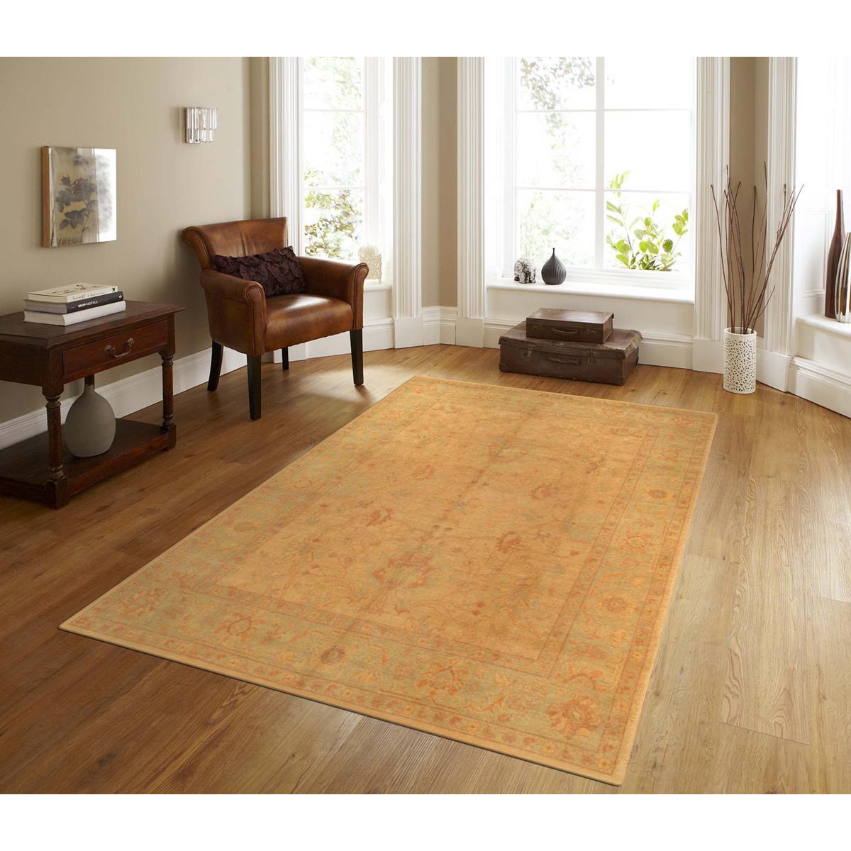 Oushak Hand-Knotted Lamb's Wool Area Rug