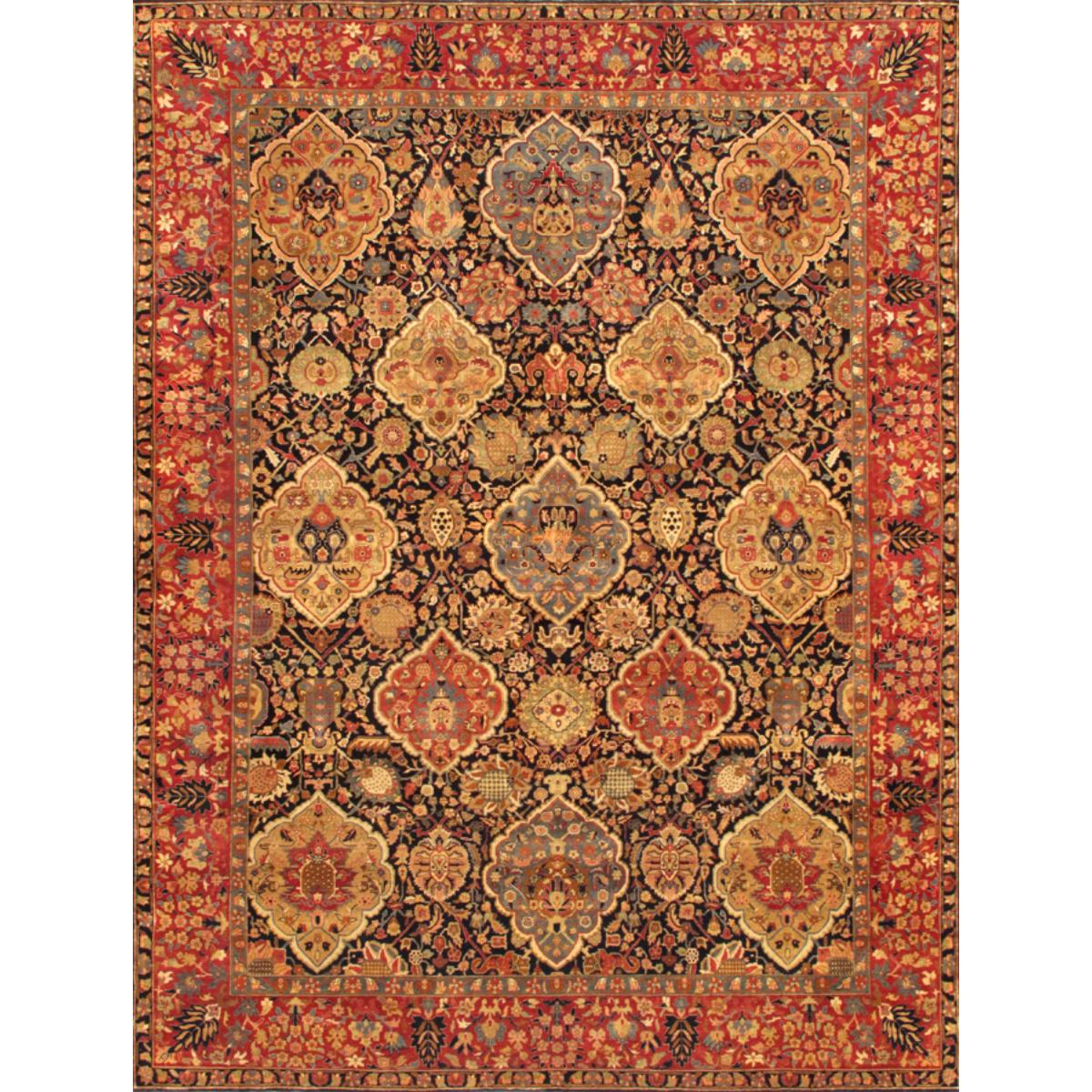 Azerbaijan Hand-Knotted Wool Area Rug