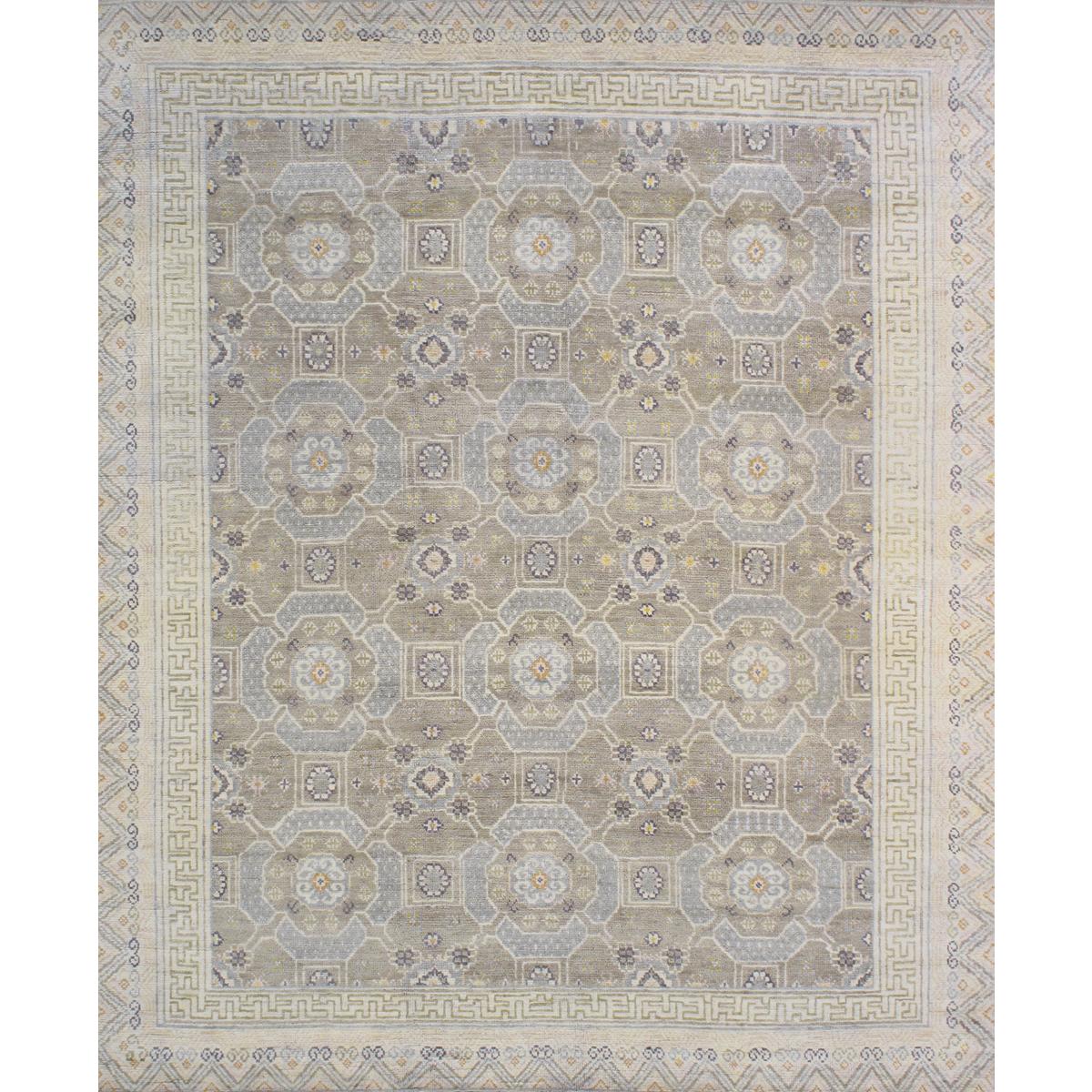 Khotan Hand-Knotted Wool Area Rug