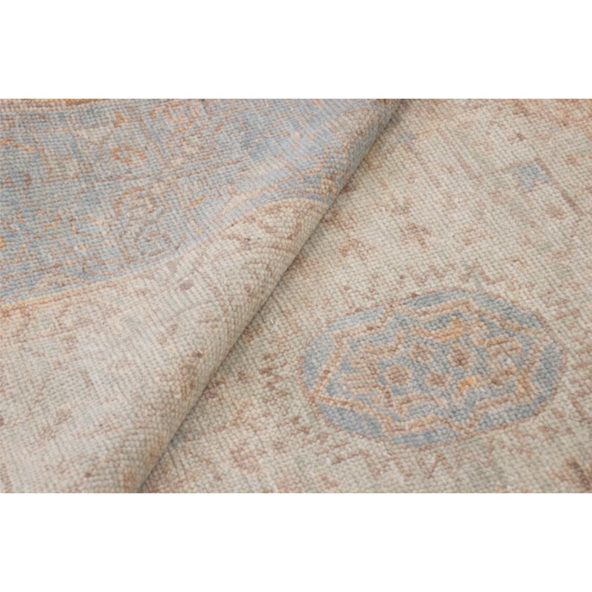 Oushak Rust/Light Blue Area Rug