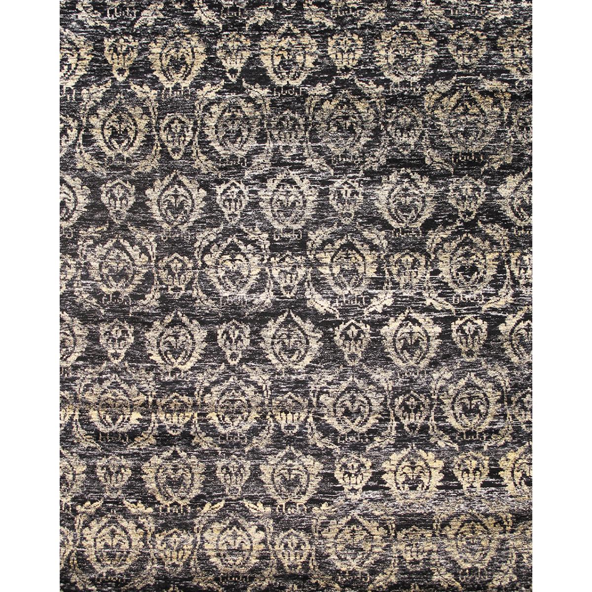 Hand-Knotted Sari Silk Area Rug