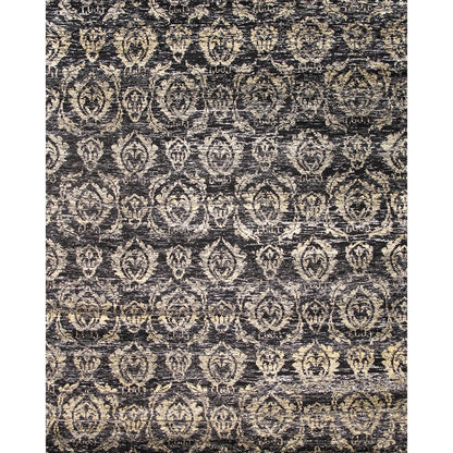 Hand-Knotted Sari Silk Area Rug