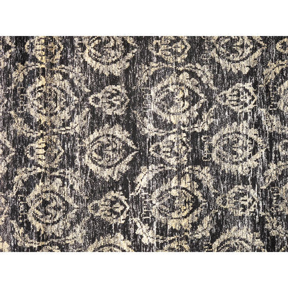 Hand-Knotted Sari Silk Area Rug