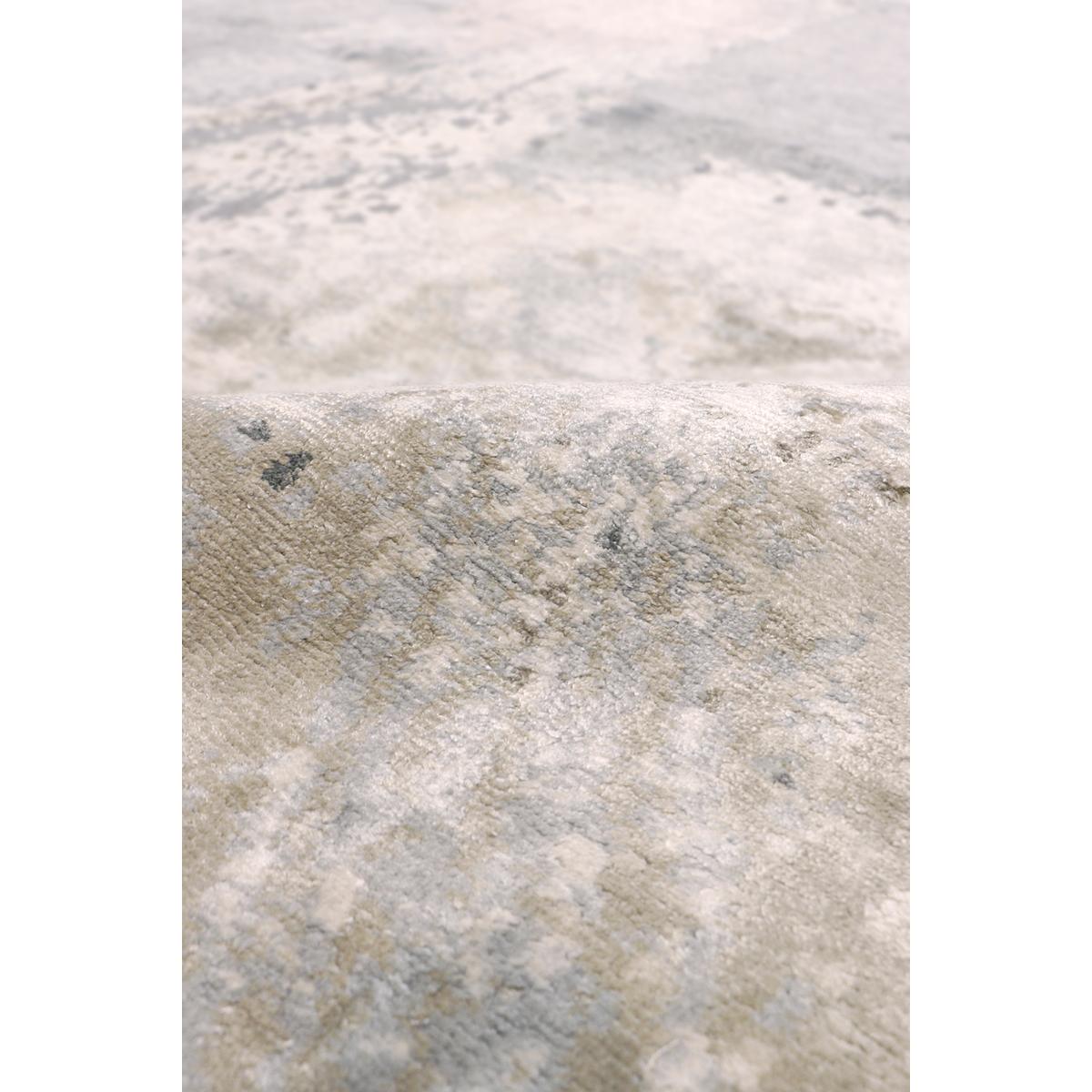 Modern Hand-Knotted Silk & Wool Area Rug