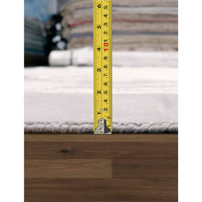 Modern Hand-Knotted Silk & Wool Area Rug