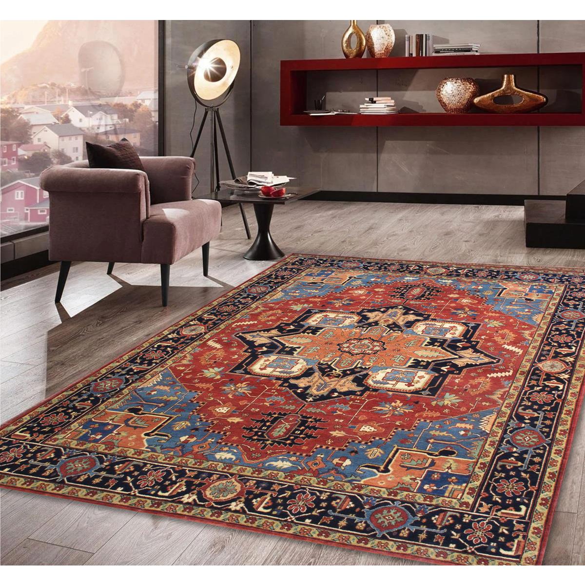 Serapi Hand-Knotted Wool Area Rug