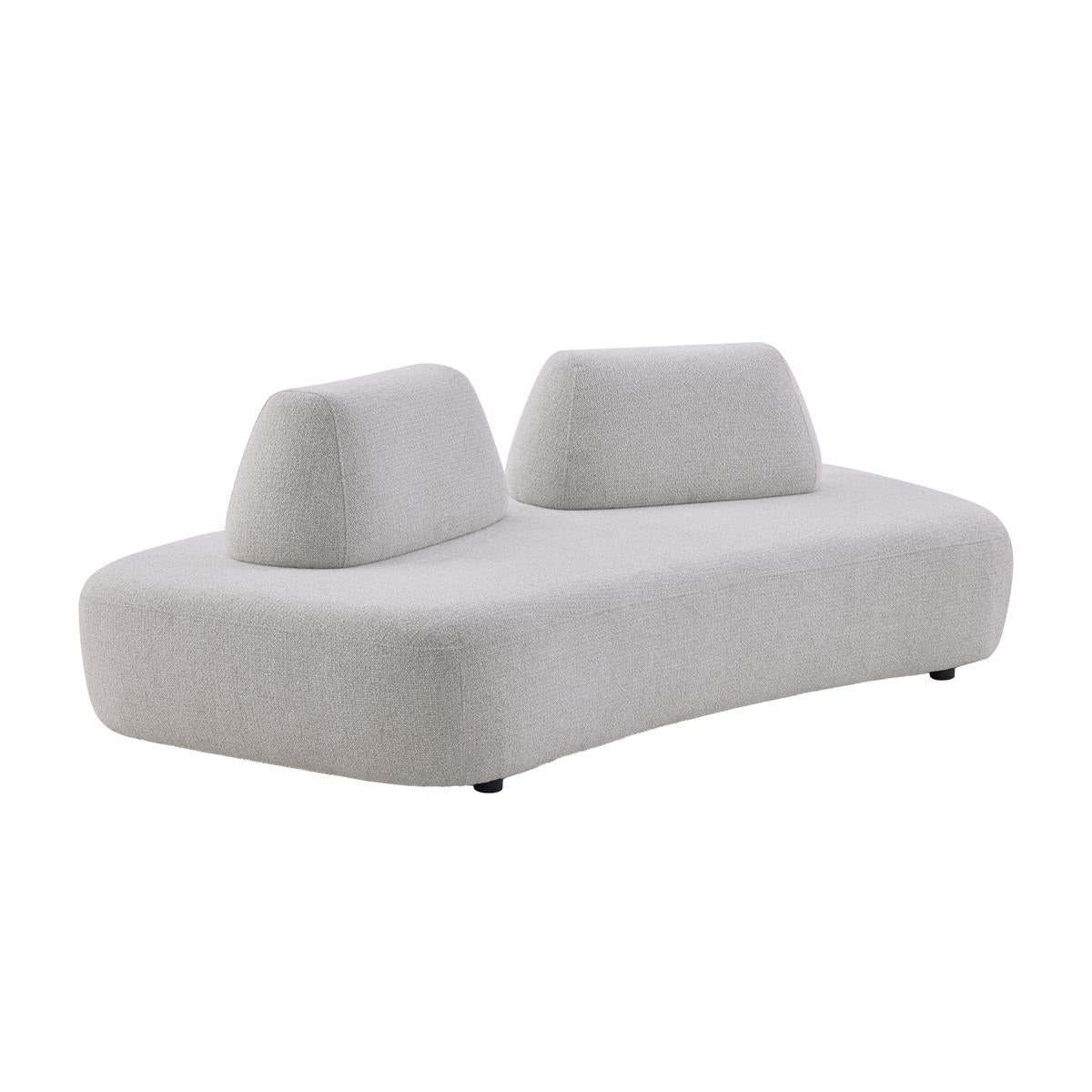 Zerani Upholstered Curved Sofa with Movable Backrests