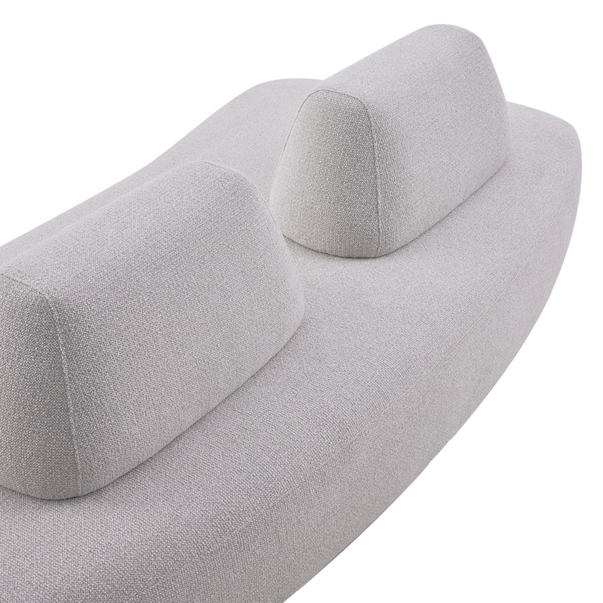 Zerani Upholstered Curved Sofa with Movable Backrests