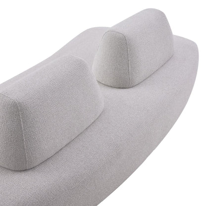 Zerani Upholstered Curved Sofa with Movable Backrests