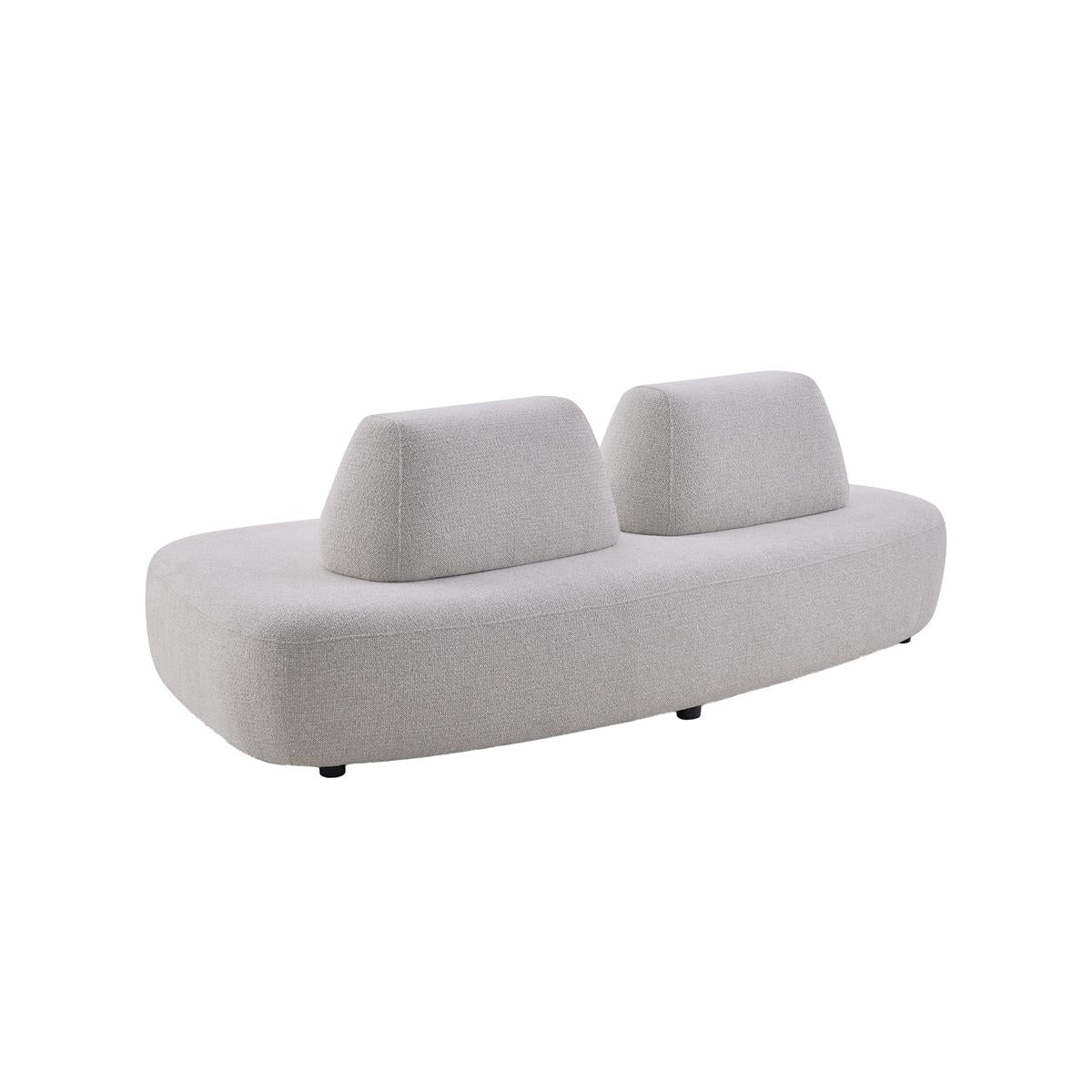 Zerani Upholstered Curved Sofa with Movable Backrests