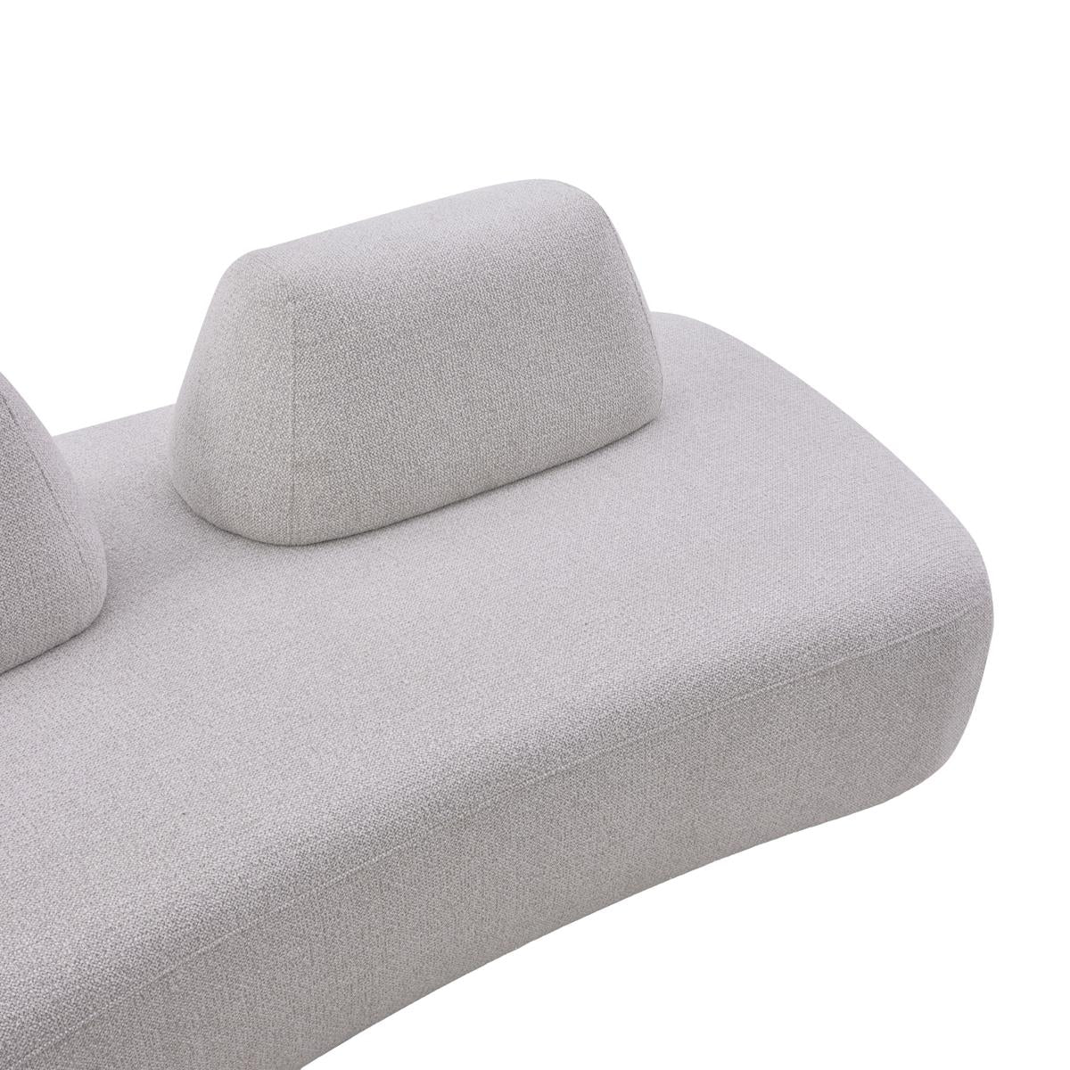Zerani Upholstered Curved Sofa with Movable Backrests