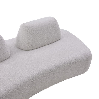 Zerani Upholstered Curved Sofa with Movable Backrests