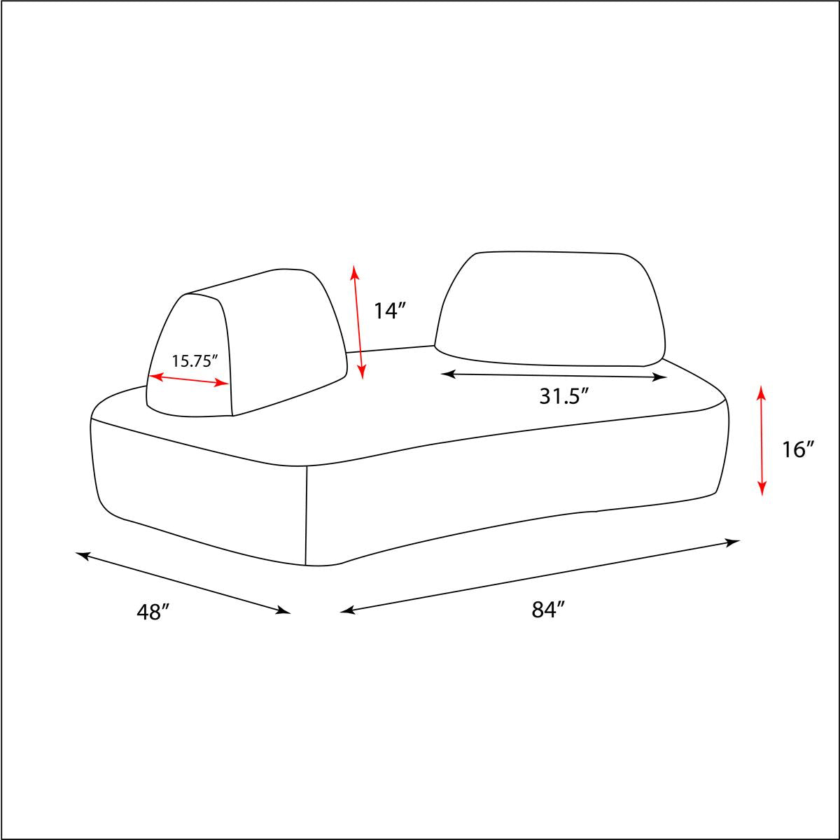 Zerani Upholstered Curved Sofa with Movable Backrests