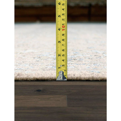 Transitional Hand-Knotted Bamboo Silk & Wool Area Rug