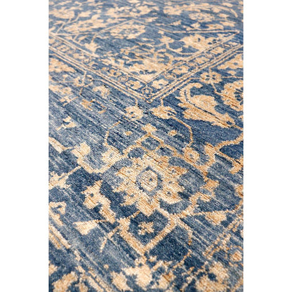 Transitional Hand-Knotted Bamboo Silk & Wool Area Rug