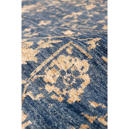 Transitional Hand-Knotted Bamboo Silk & Wool Area Rug