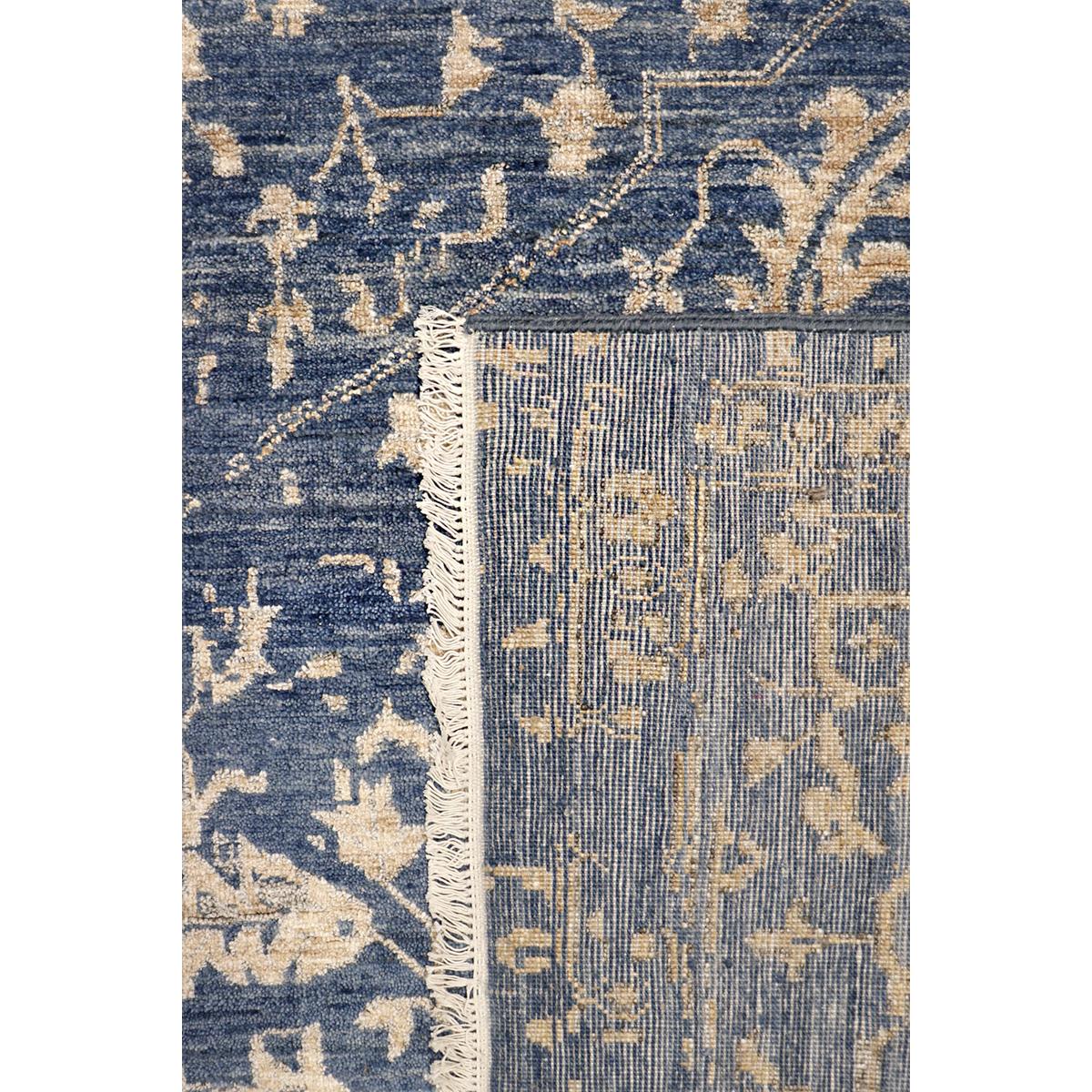Transitional Hand-Knotted Bamboo Silk & Wool Area Rug