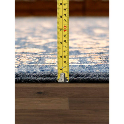 Transitional Hand-Knotted Bamboo Silk & Wool Area Rug