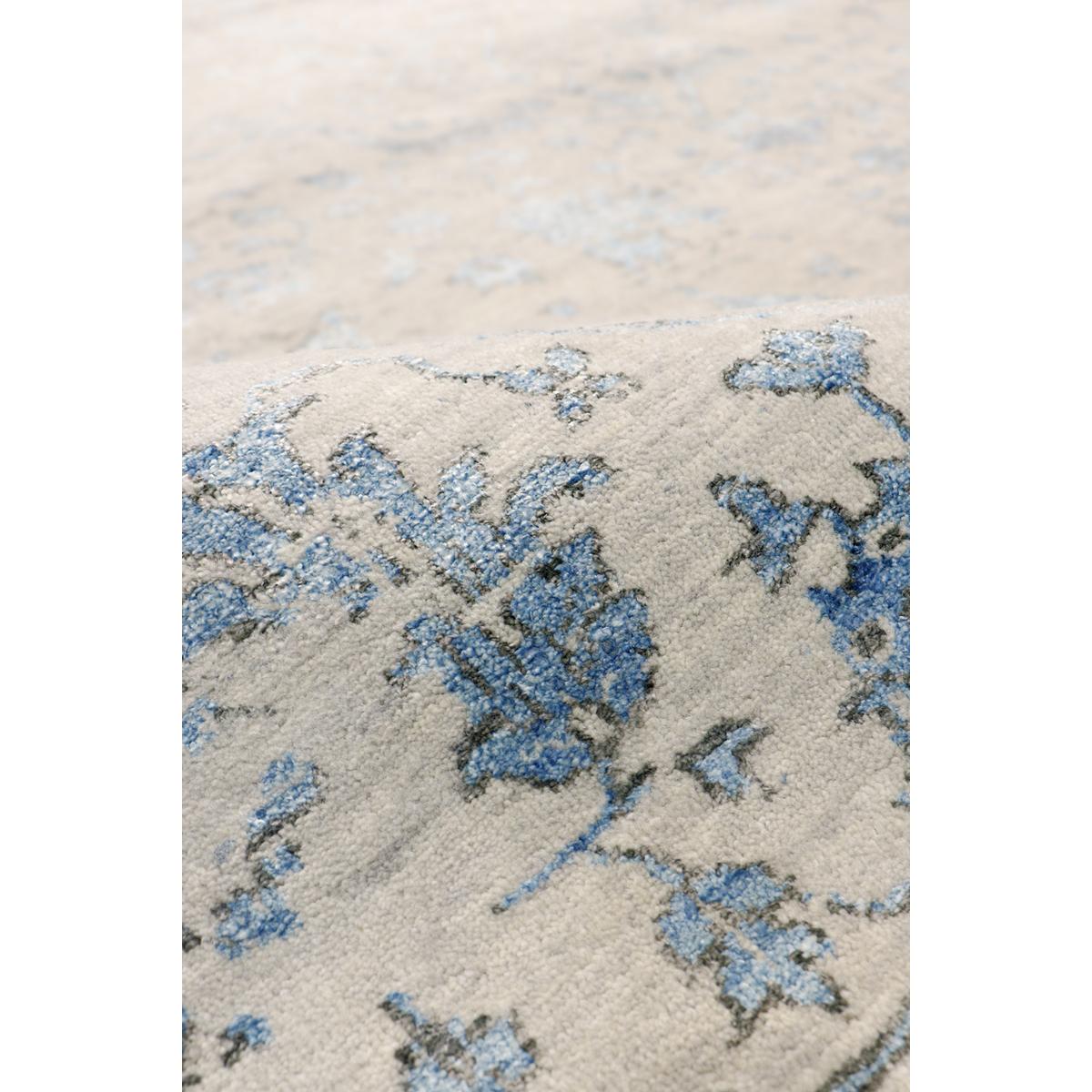 Transitional Hand-Knotted Bamboo Silk & Wool Area Rug