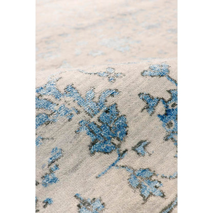 Transitional Hand-Knotted Bamboo Silk & Wool Area Rug