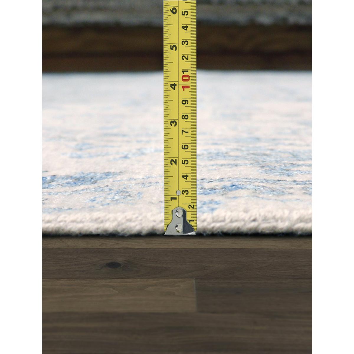 Transitional Hand-Knotted Bamboo Silk & Wool Area Rug